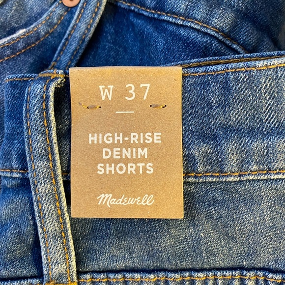 NWT MADEWELL DENIM HI-RISE CUTOFF DENIM SHORTS, JEAN SHORTS- SIZE 37, 14, 16 - Picture 7 of 16